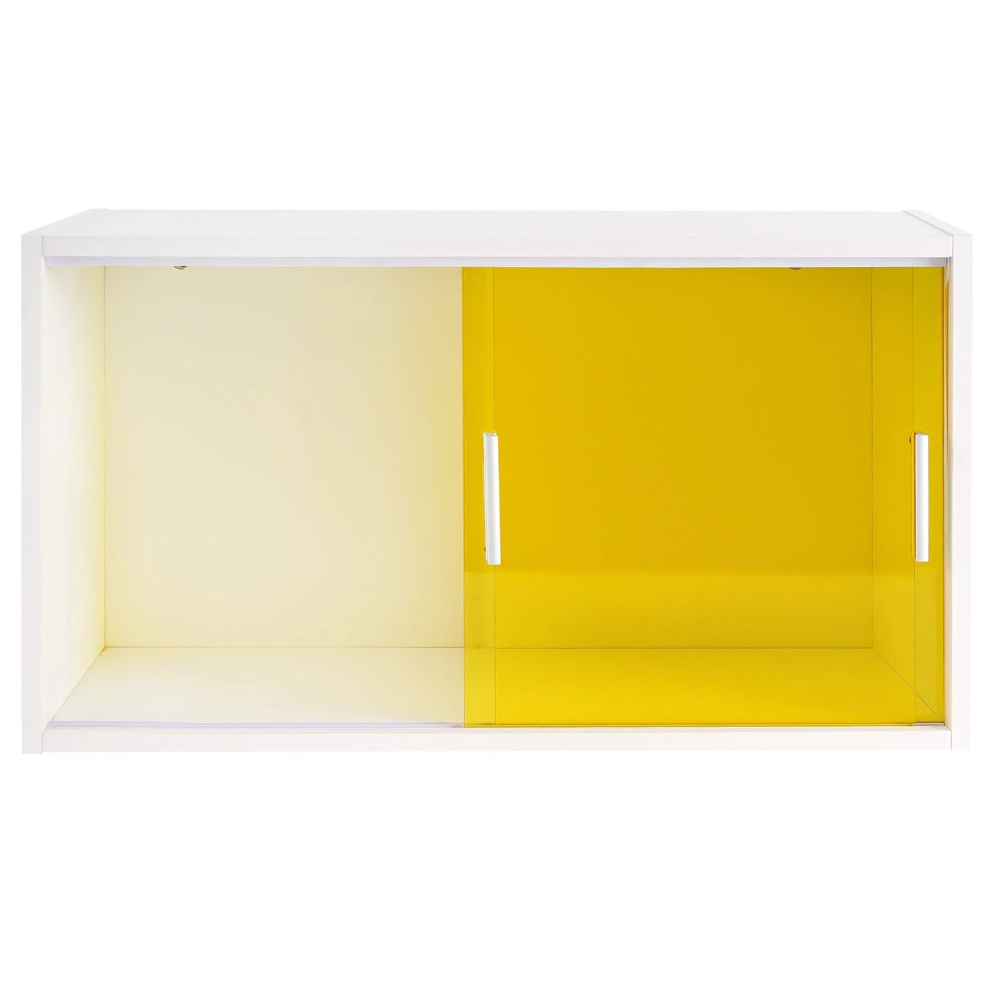 Stylish VECELO Bathroom Cabinet Wall Mounted, Multipurpose Storage Cabinet with Acrylic Sliding Doors for Bathroom Kitchen Living Room, White