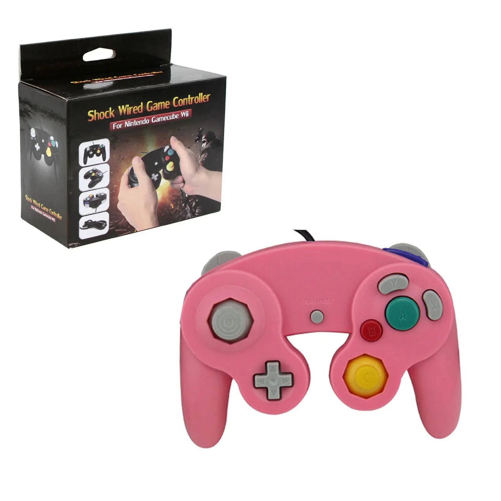 Stylish Gamecube Rumble Analog Controller Pad - Pink (Hexir)
