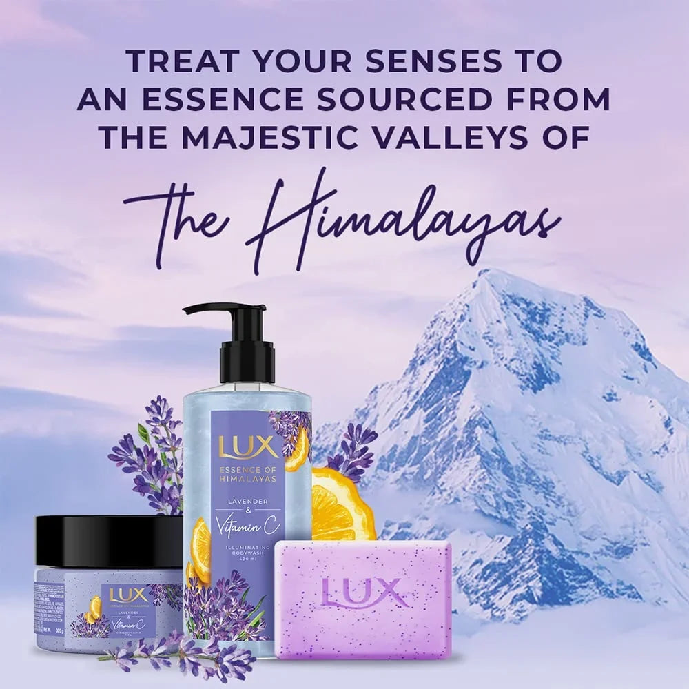Lux Lavender & Vitamin C Exfoliating Soap 5X125G - Exclusive Design