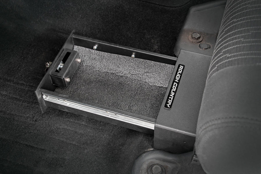 Rough Country Under Seat Lock Box for 2007-2018 Jeep Wrangler JK/JKU - 99035 - Exclusive Design