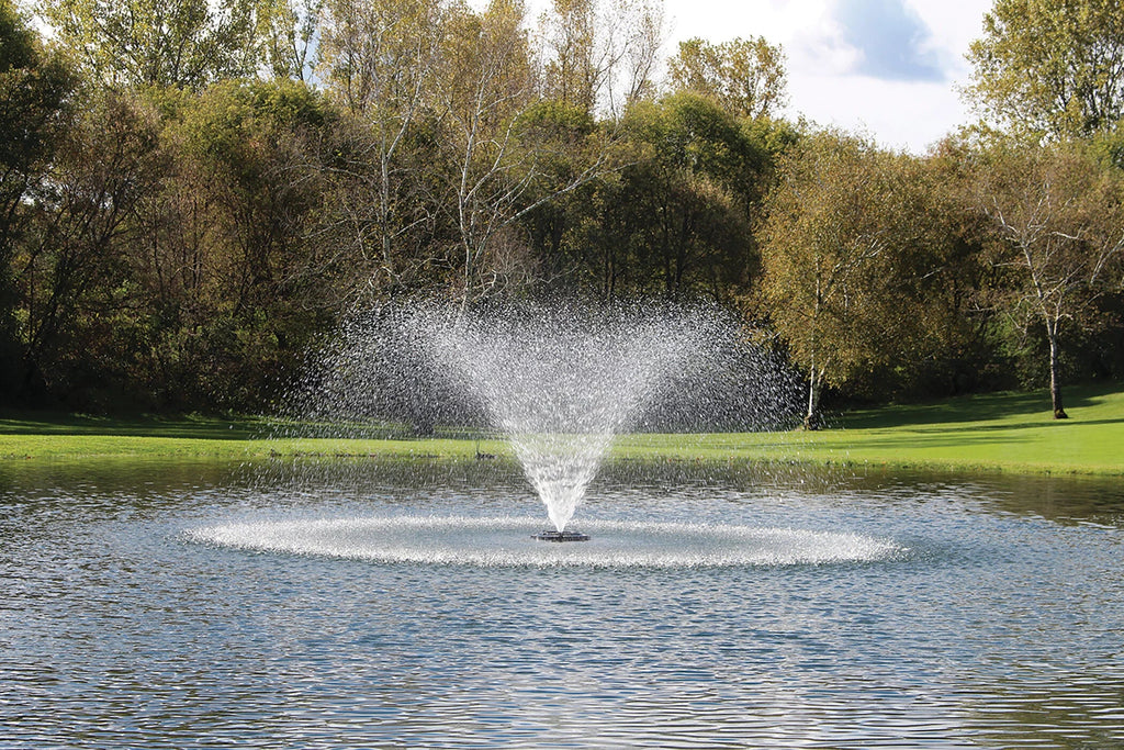 Stylish 1hp Decorative Fountain, 50 foot cord, 120 volt with LED3C11-050 Light Kit
