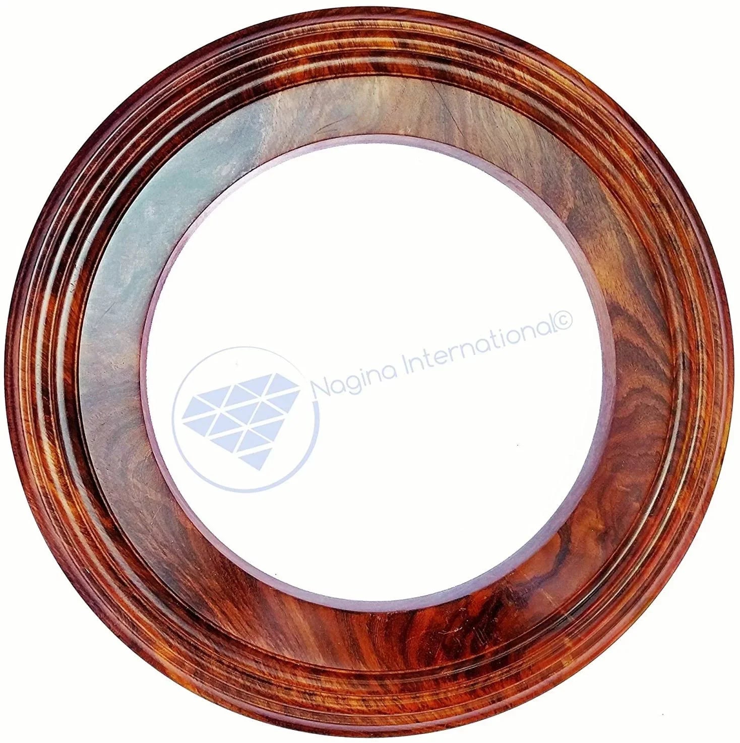 Nagina International Polished Handcrafted Wooden Base | Solid Hardwood Frame (12 Inches)