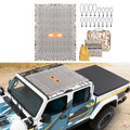 Stylish Wrangler Rear Seat Cover Cargo Net with Storage Pouch Bags Trunk Cargo Tool Organizers Backseat Soft-Shell Pet Barrier for JK JL