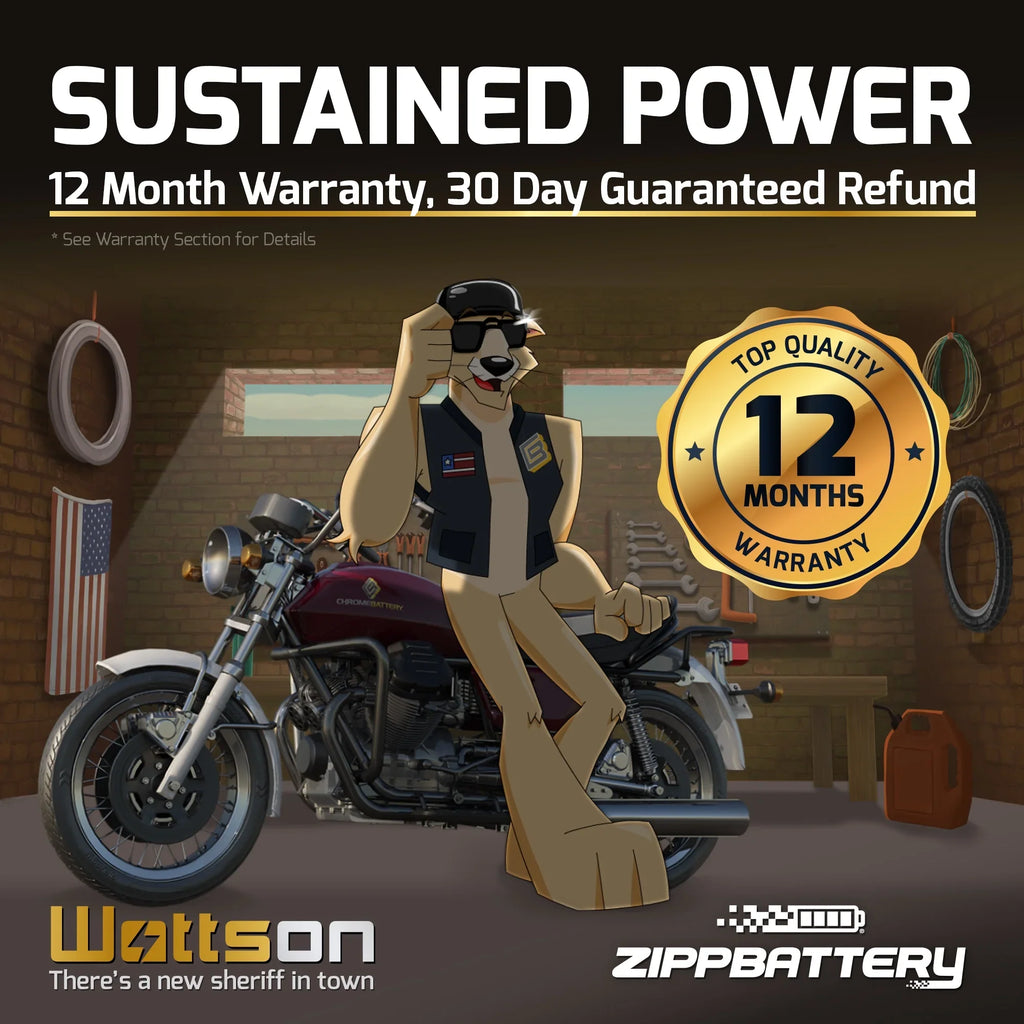 Zipp Battery YTX7L-BS (7L-BS 12 Volt,6 Ah, 75 CCA) Motorcycle Battery for Yamaha Xt225 Serow 225cc 92-'00 - Exclusive Design