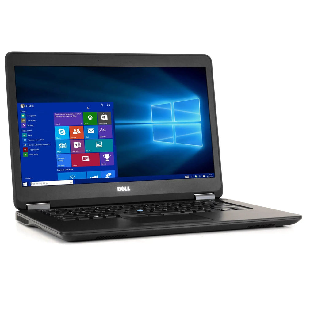 Stylish E7450 Laptop Computer, 2.90 GHz i5 Dual Gen 5, 4GB DDR3 RAM, 120GB Solid State Drive (SSD) SSD Hard Drive, Windows 10 Professional 64Bit, 14" Screen Used