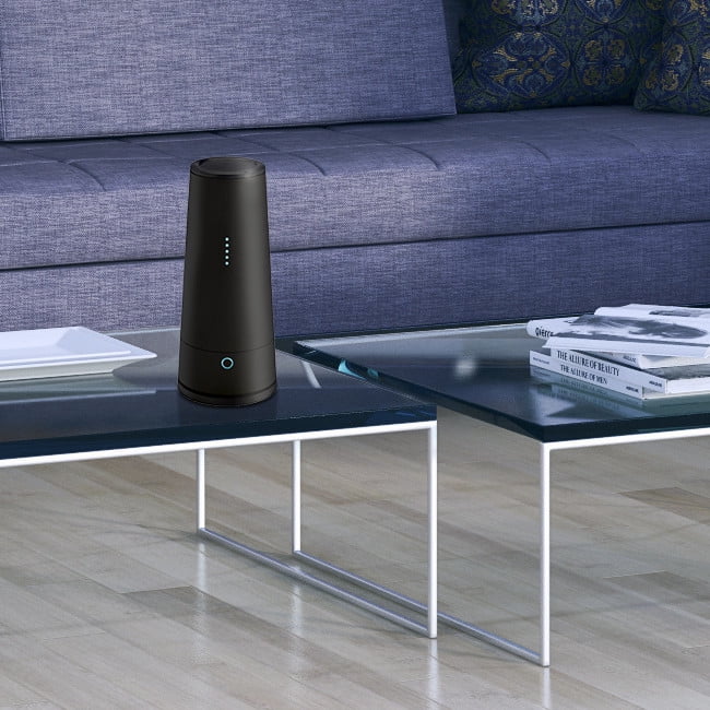 Stylish GermGuardian Tabletop UV-C Air Sanitizer with 2 Speeds Reduces Odors and Germs, GG3000BCA, Black