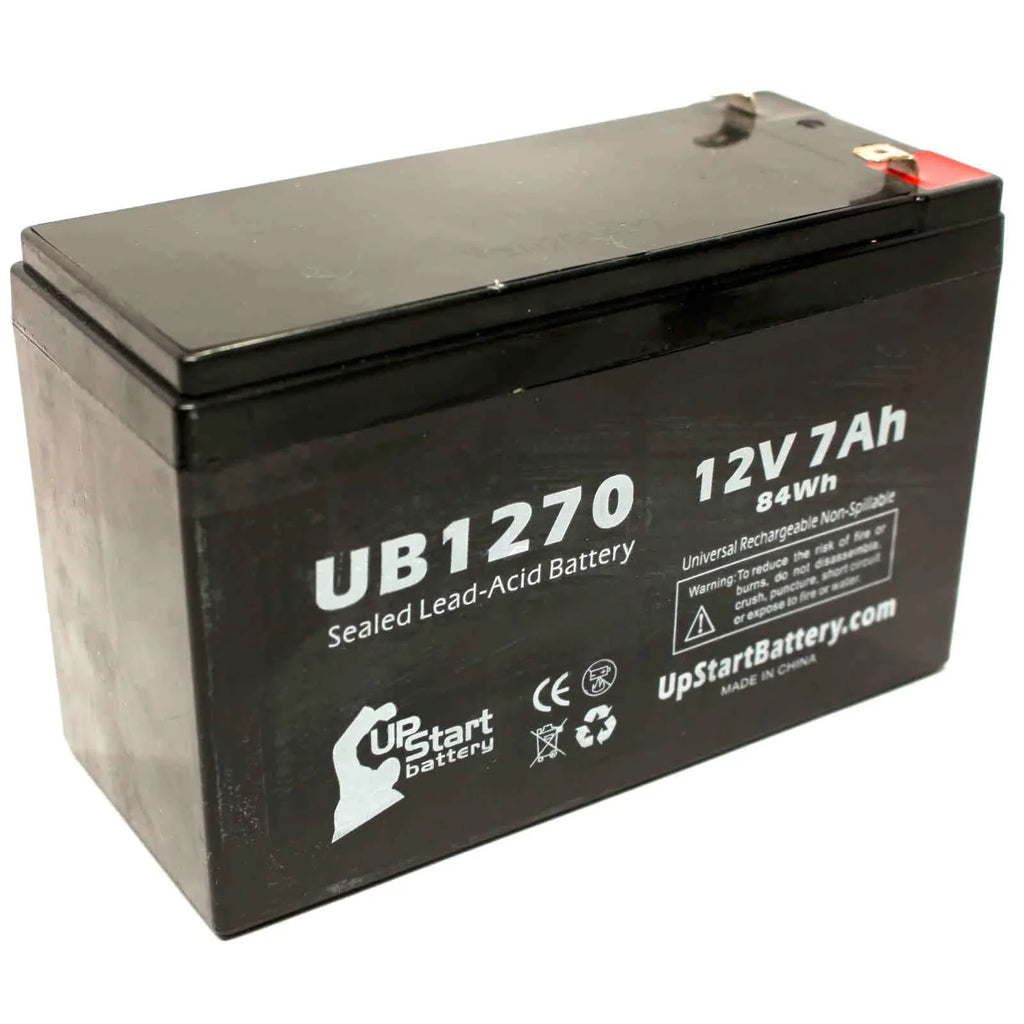 2x Pack - Compatible APC SMART-UPS 2000 SURT2000XLI Battery - Replacement UB1270 Universal Sealed Lead Acid Battery (12V, 7Ah, 7000mAh, F1 Terminal, AGM, SLA) - Includes 4 F1 to F2 Terminal Adapters