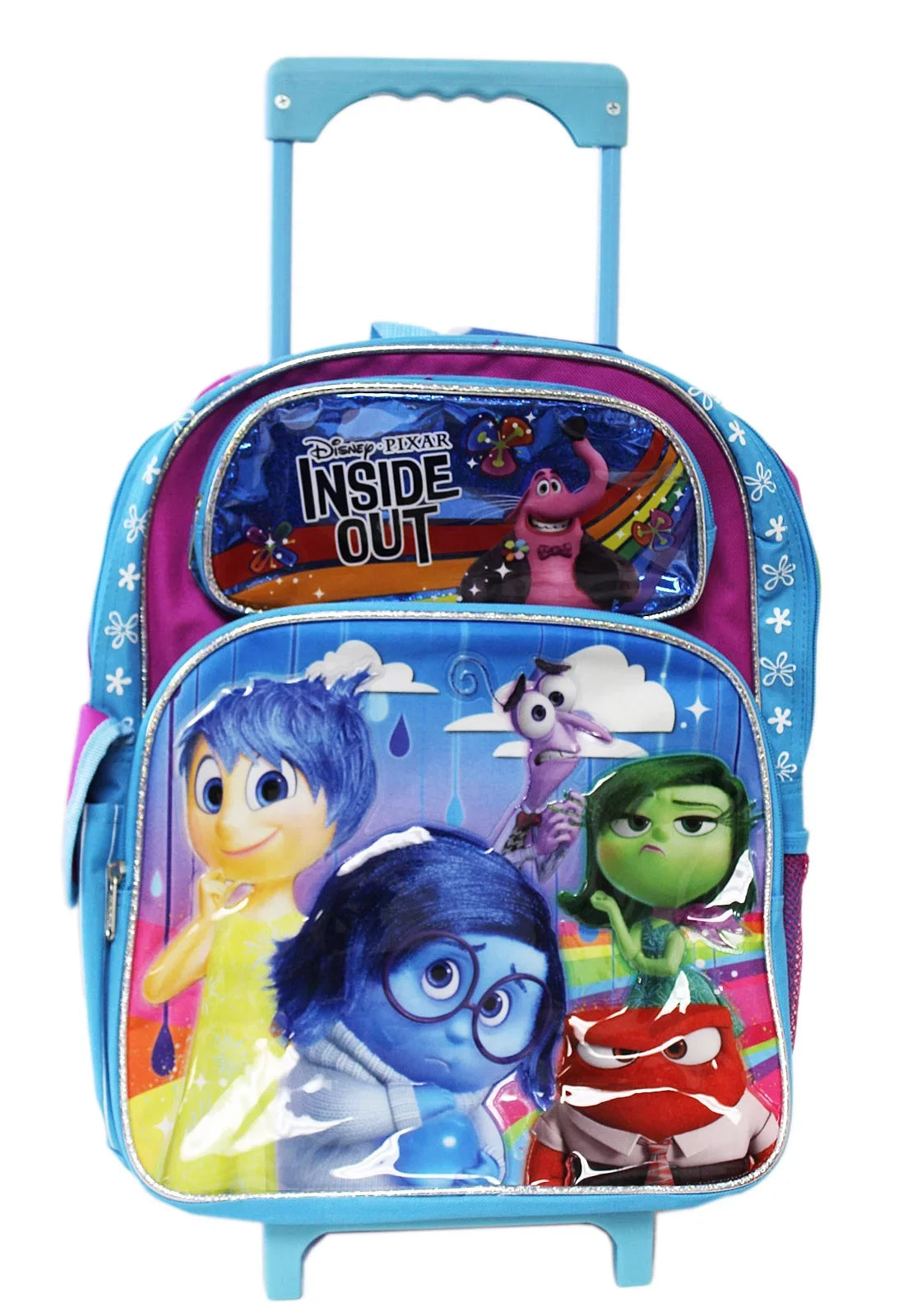 Stylish Pixar's Inside Out Purple and Blue Full Size Rolling Backpack (16in)