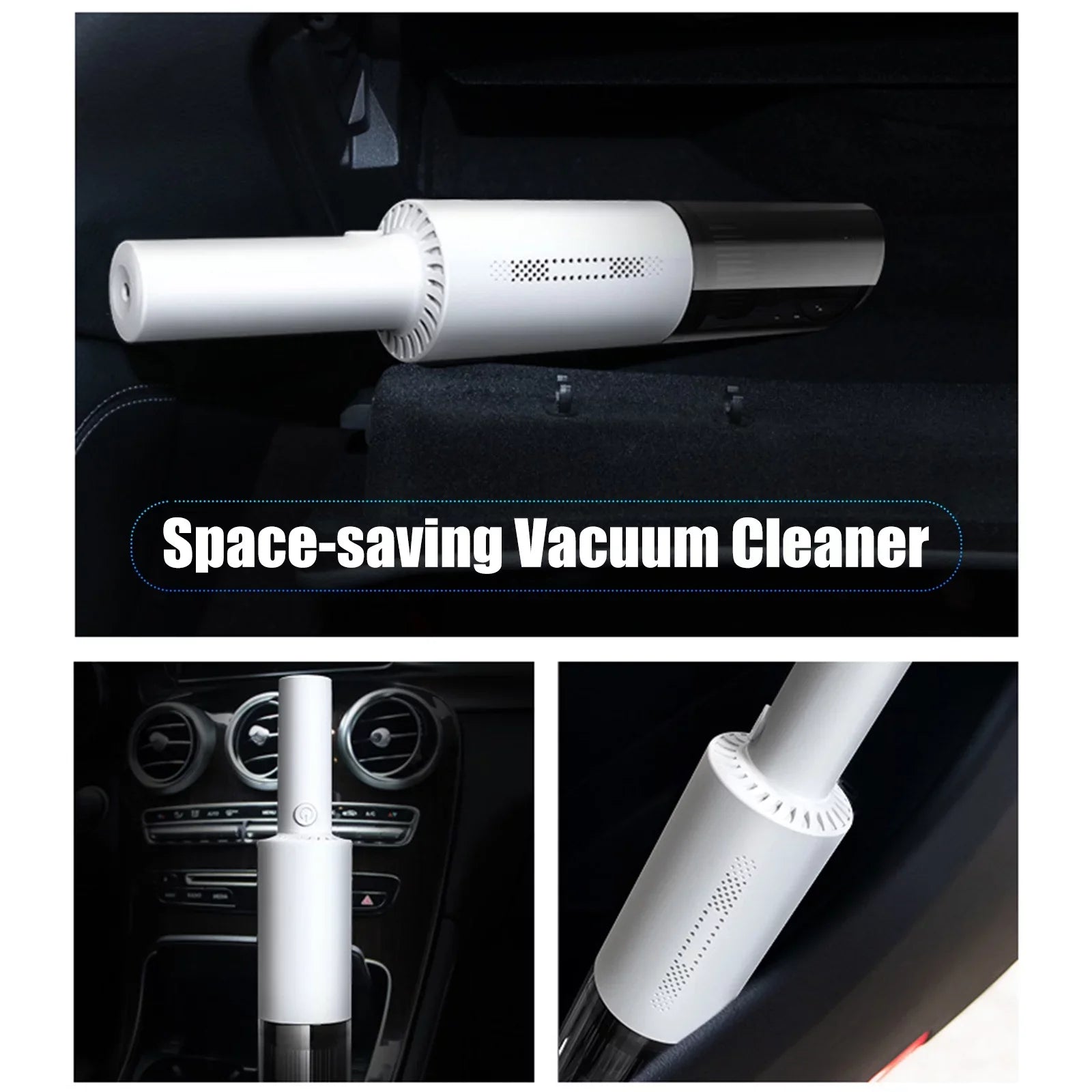 Stylish moobody Vacuum Cleaner, 120W Handheld Cleaner, 6000Pa Powerful Suction, USB Powered with HEPA Filter for Cleaning Hair Dust Gravel in Home Office