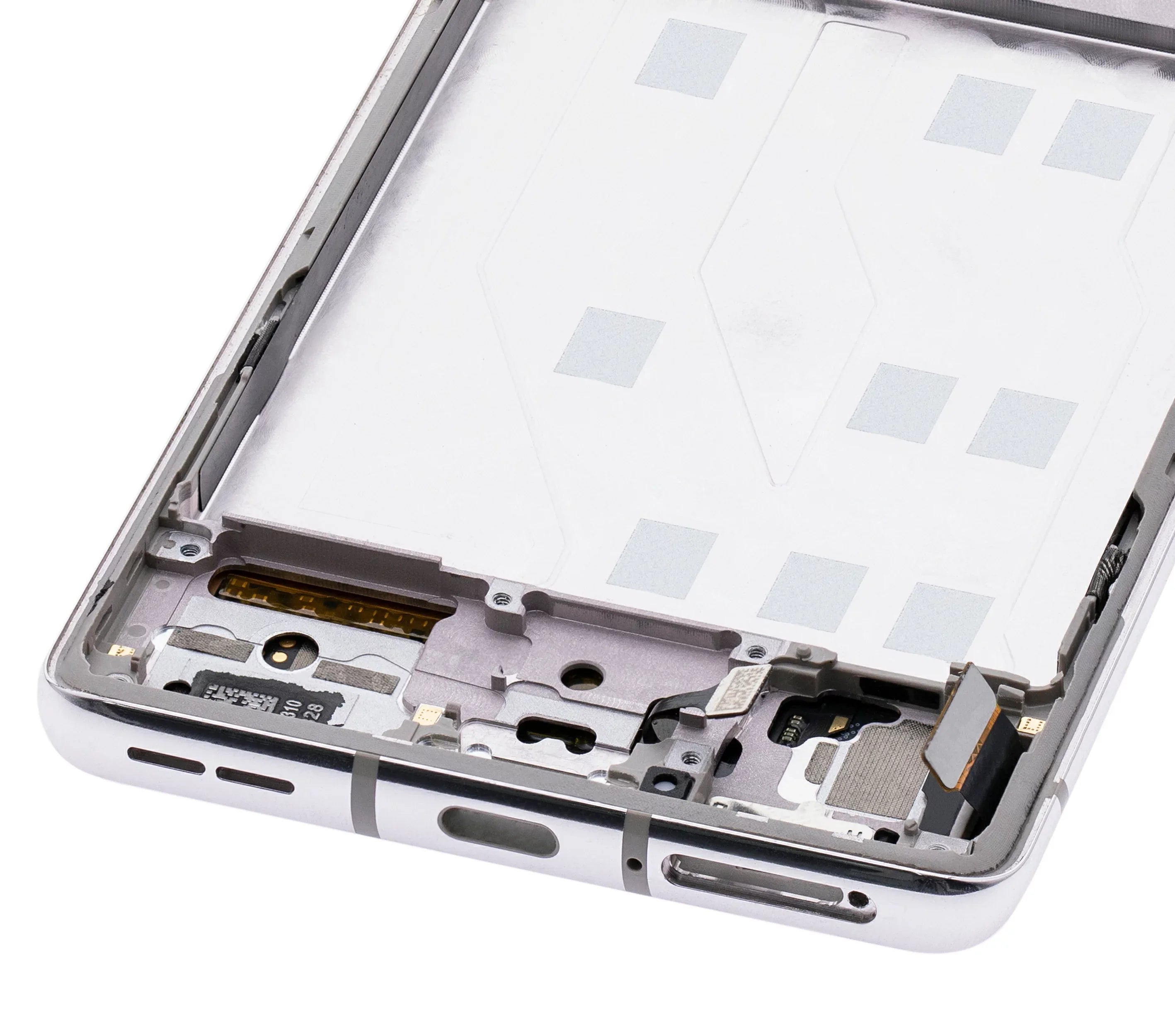 Stylish Replacement OLED Assembly With Frame Compatible For OnePlus 8 / 5G (Non-Verizon 5G UW Frame) (Refurbished) (Polar Silver)