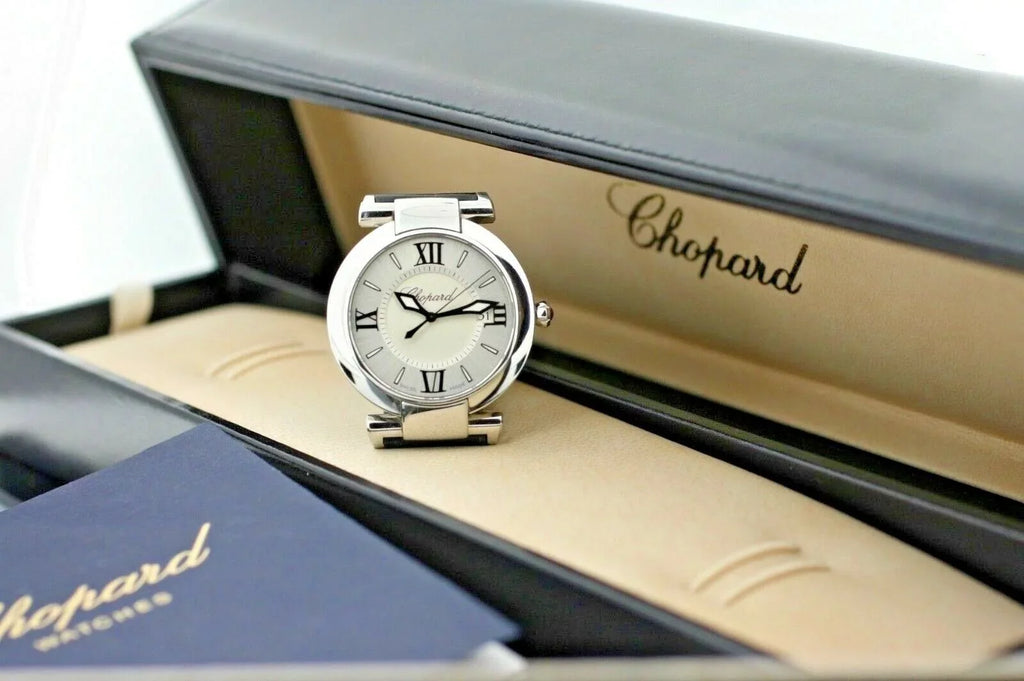 Chopard 8532 ImperialE 36mm Black Leather Steel Swiss Quartz Women's Watch W/B/P - Exclusive Design