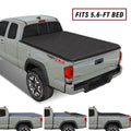 Kikito Vinyl Soft Roll-Up Tonneau Cover Truck Bed for 2022-2024 Tundra 5.6FT (66.7") Bed w/o Trail Edition (for Models Without The Deck Rail System) - Exclusive Design