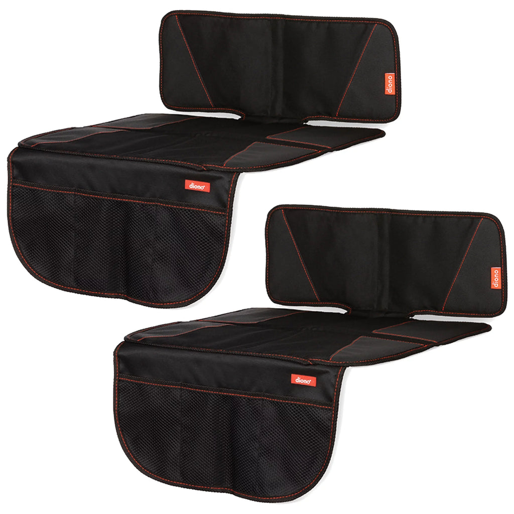 Diono Super Mat 2 Pack Car Seat Protector, Crash Tested, Water Resistant, Black - Exclusive Design