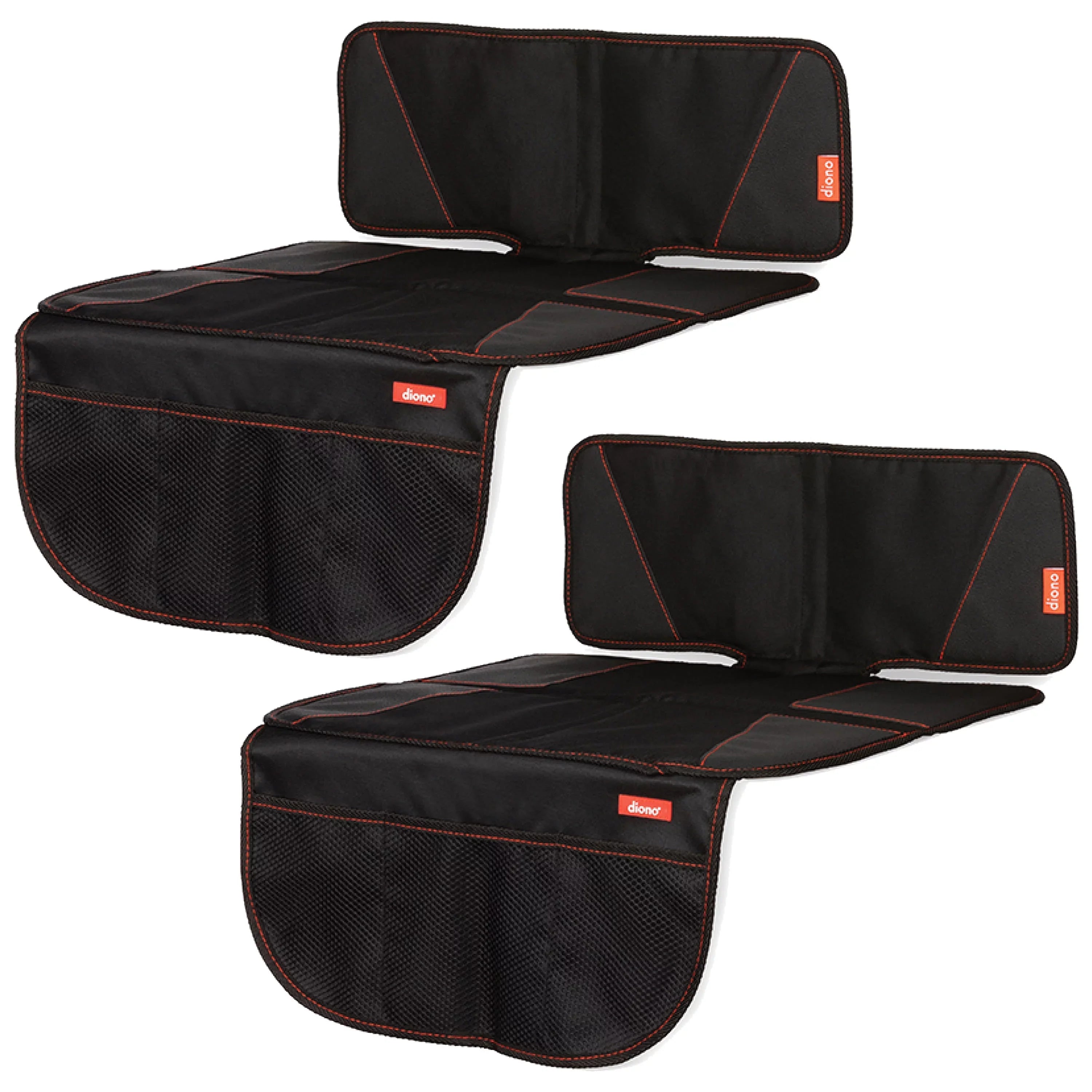 Diono Super Mat 2 Pack Car Seat Protector, Crash Tested, Water Resistant, Black - Exclusive Design