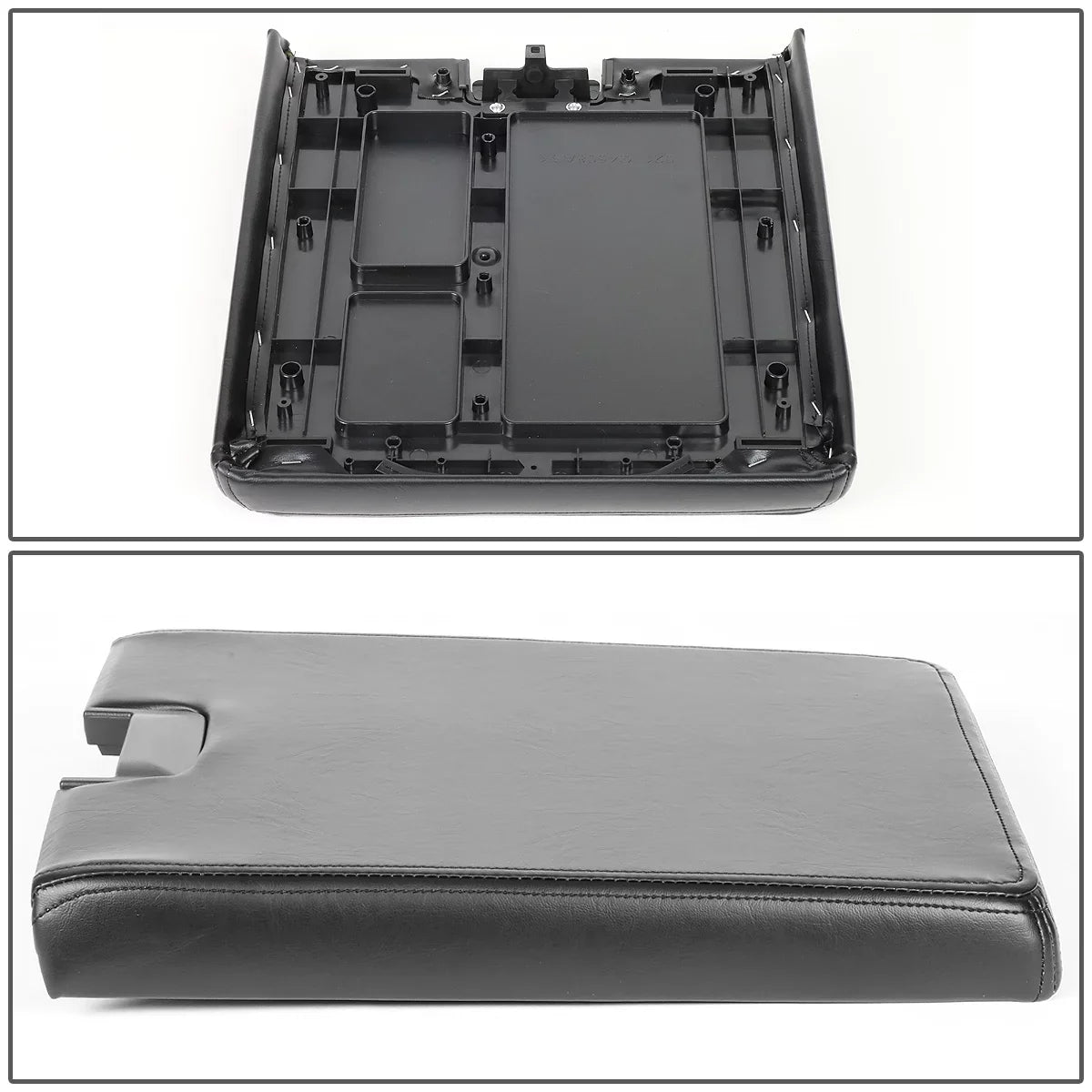 DNA Motoring GECS-003-BK For 2007 to 2014 Chevy Silverado Tahoe GMC Sierra 1500 2500 3500 Yukon XL Cadillac Escalade Center Console Arm Rest Top Lid Kit Black