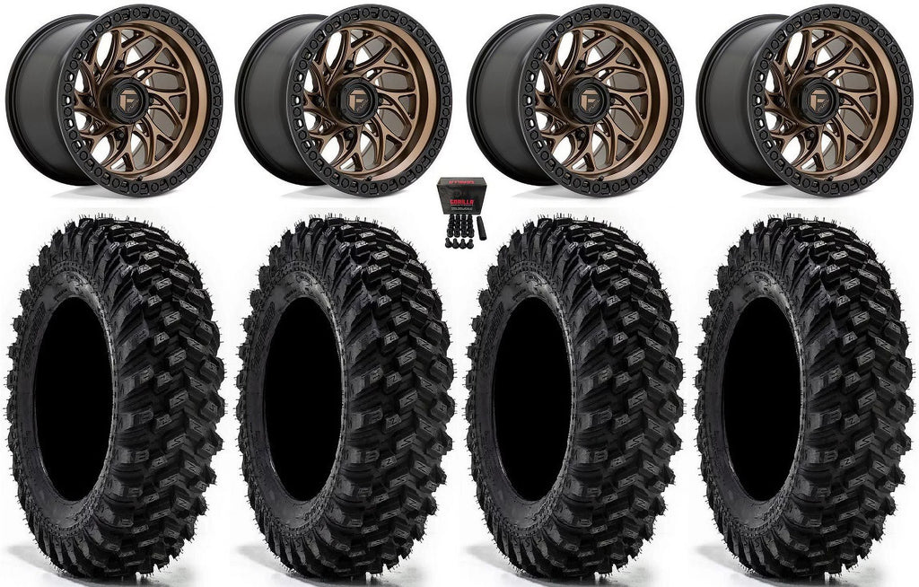 Fuel Runner 15" Wheels Bronze 32" Warrior XT Sticky Tires Polaris RZR XP 1000 / PRO XP / Ranger XP 900/1000