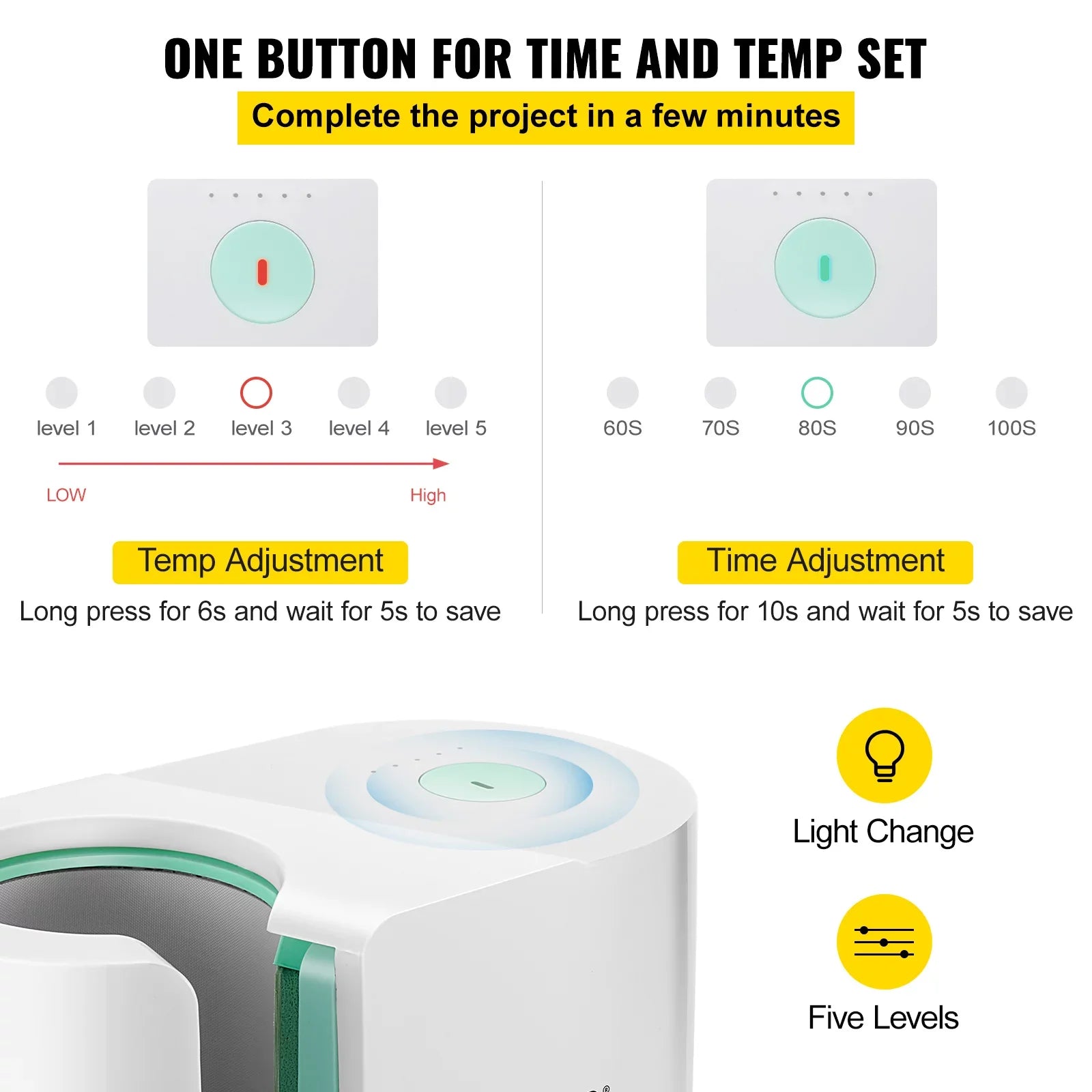 Stylish BENTISM Mug Press Machine, Automatic Mug Heat Press 11-15oz, One-touch Setting, Cup Transfer Sublimation Portable Coffee Presser, Pro Easy Mug Press Machine DIY Printing