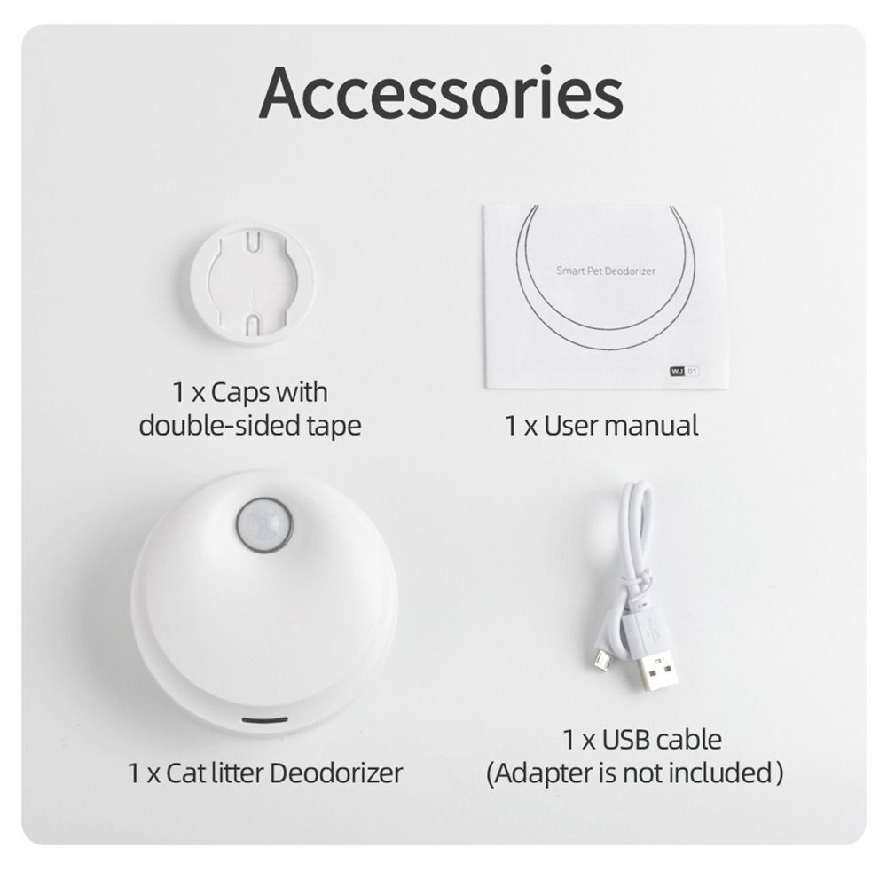 Pets Deodorization Rechargeable Deodorizer Air Cleaner Smart Cat Odor Purifier