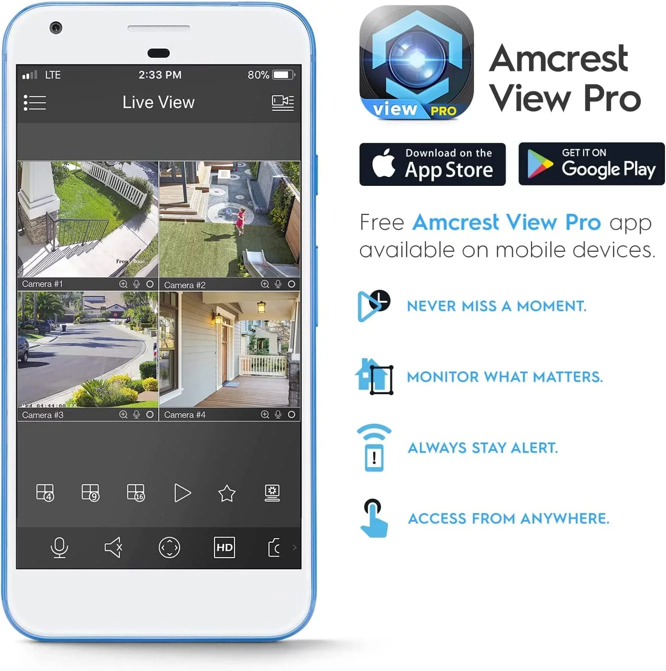 Amcrest 4K IP PoE AI Camera UltraHD 8MP Security Outdoor Camera, FOV 129Â°, 49ft Color Nightvision, Human & Vehicle Detection, IP67 Weatherproof, 4K (3840x2160) @15fps, Black, IP8M-2796EB-AI - Exclusive Design