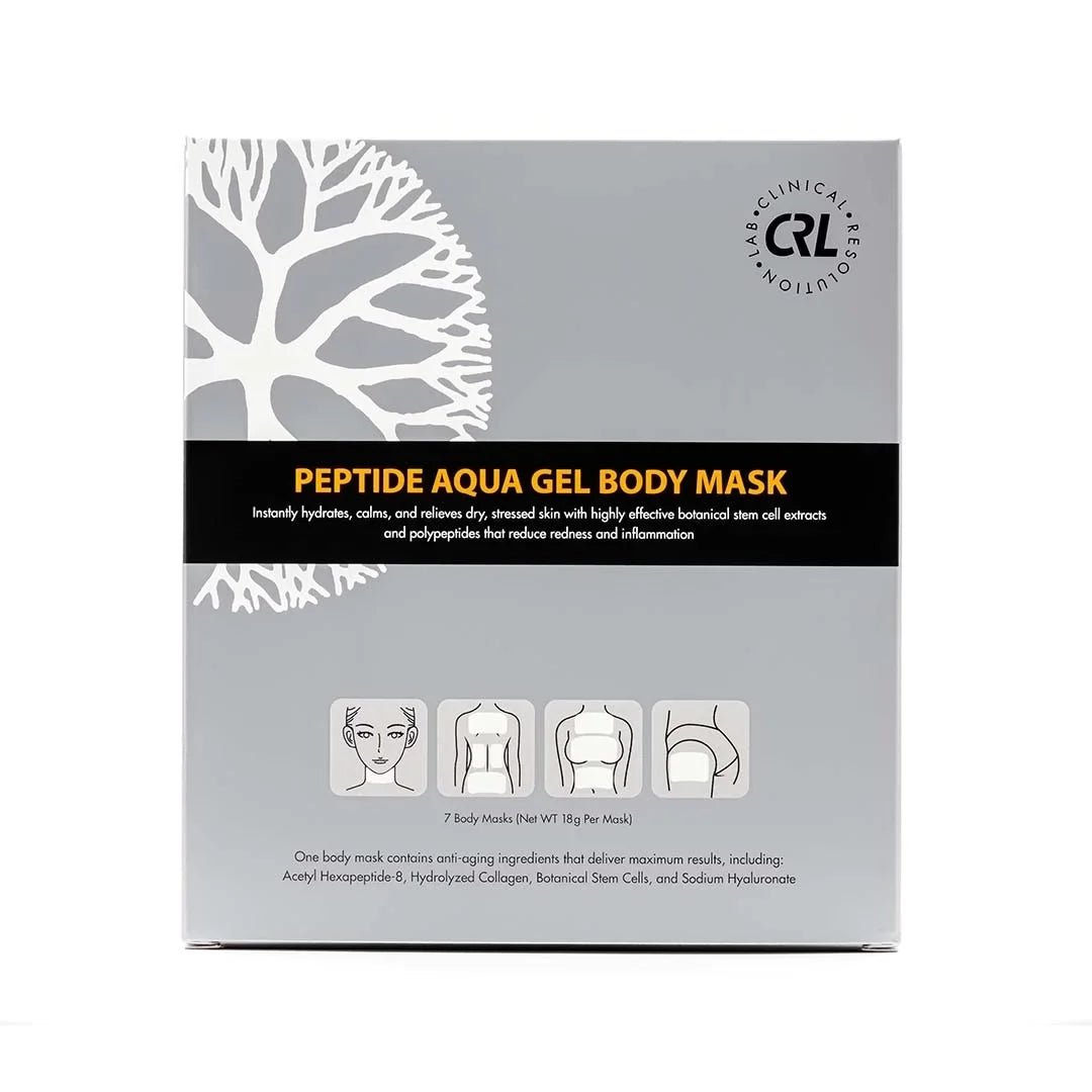 Stylish CRL Peptide Aqua Gel Body Mask 7 pack, Instant Hydration, Soothing, Cooling, Healing, Post-Treatment, Post Microneedling, Reduce Redness and Stinging Feeling