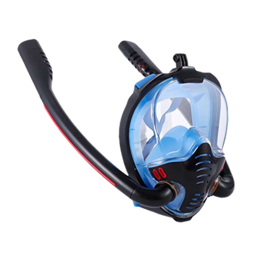 Andoer Snorkeling , Double Tube Silicone Full Drying Diving Goggles for Adults, Self Contained Underwater Breathing Apparatus, Perfect for Swimming and Diving - Exclusive Design