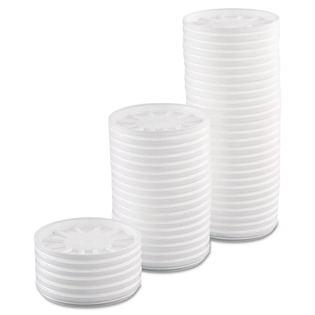 Dart DCC20RL Vented Foam Lids Fits 6 to 32 oz Cups, White - Case of 5 - Exclusive Design