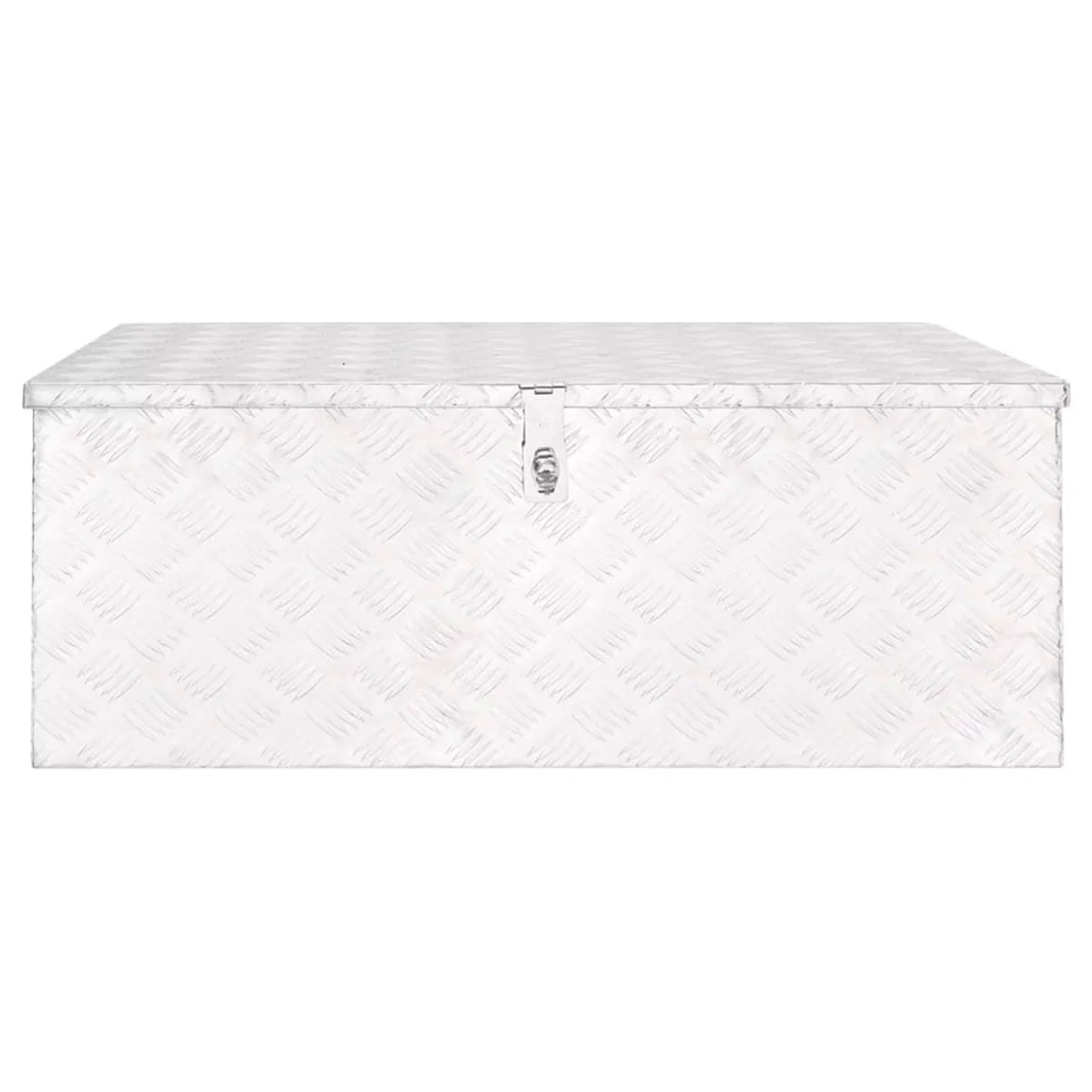 Stylish Anself Aluminum Tool Box Truck Toolbox Lockable Underbody Organizer Storage Case Trailer Box Silver for Vehicle, Garage, Camping Trip 39.4 x 21.7 x 14.6 Inches (L x W x H)