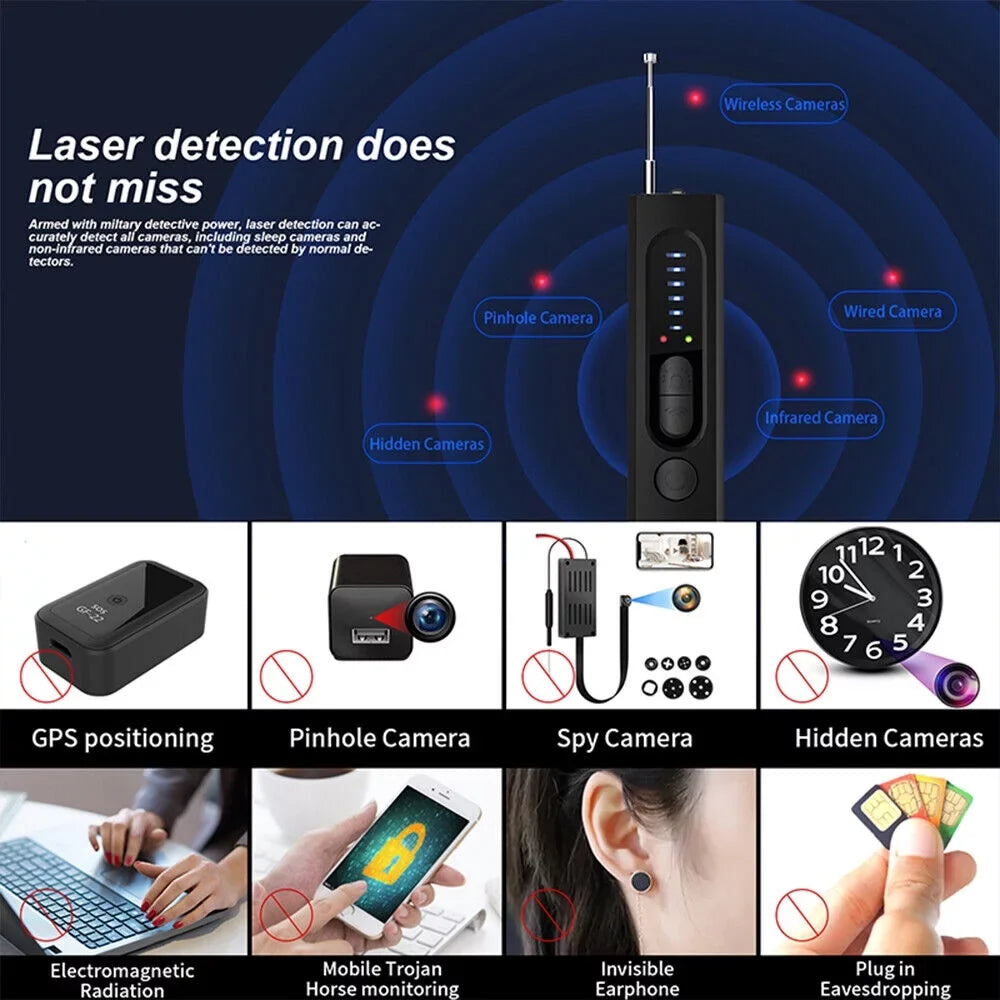 JahyElec Smart Signal Gear Anti-spy Hidden Camera Detector - RF Audio Detection Device