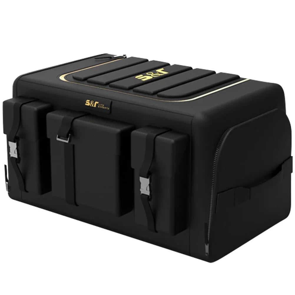 Car Trunk Storage Organizer Collapsible Auto Trunk Case Storage Box (Black)