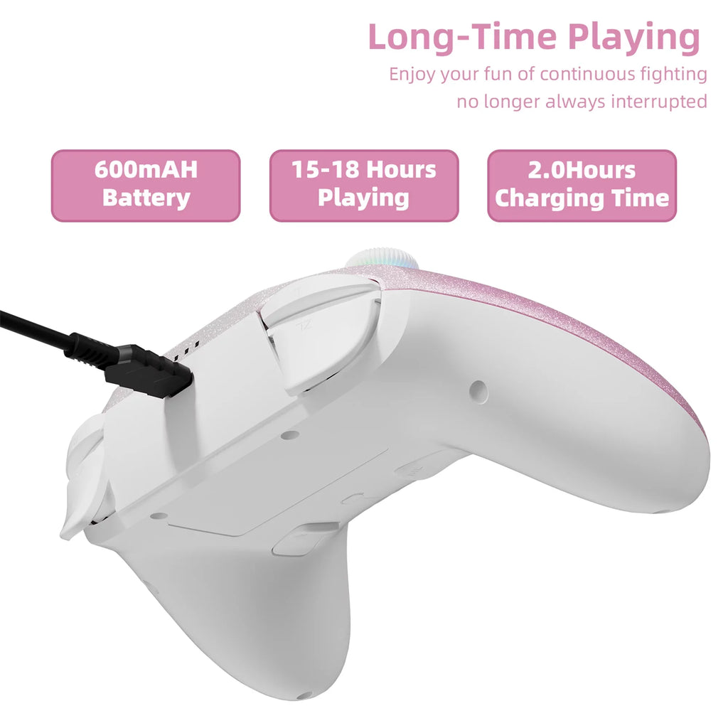 PokÃ©mon Violet Game Disc and Upgraded Switch Pro Controller for Nintendo Switch/OLED/Lite, Wireless Switch Remote for PC/IOS/Android/Steam Pink