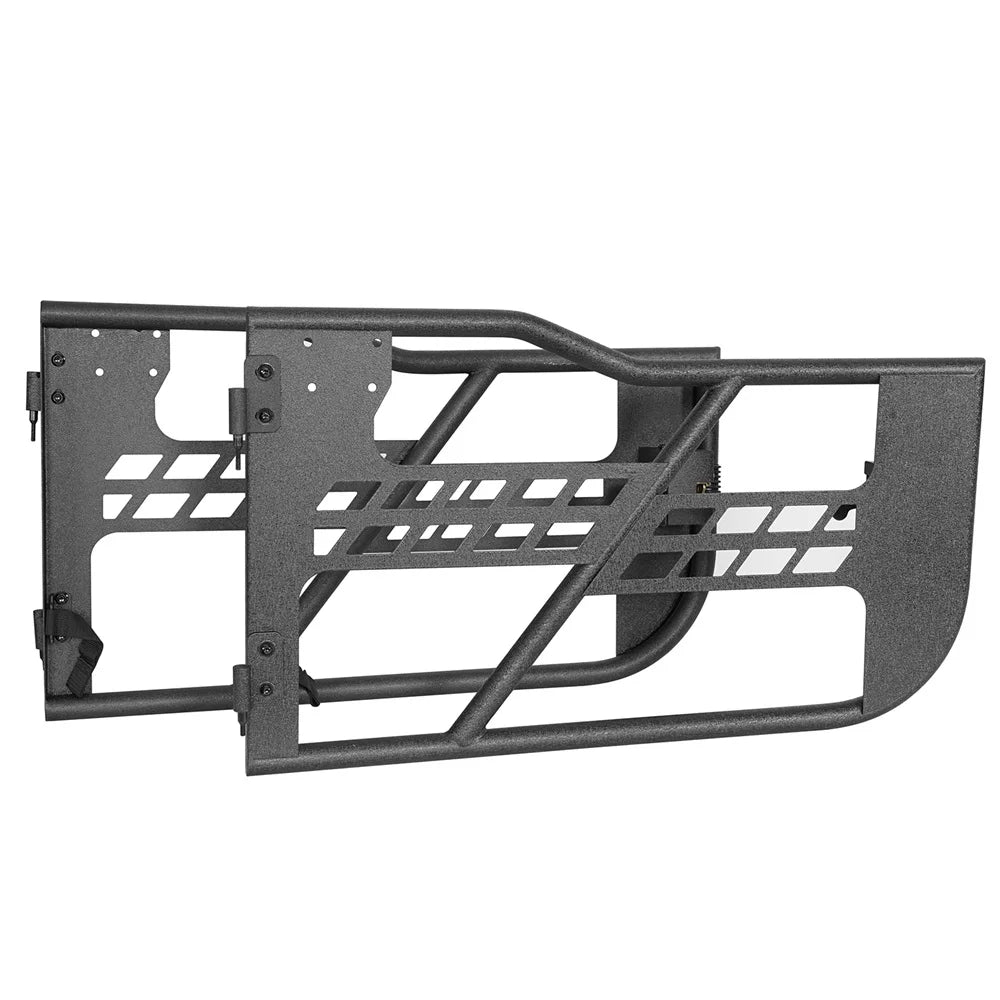 Stylish Hooke Road Fit 2018-2023 Jeep Wrangler JL 2-Door Steel Tubular Half Door Guards Frame Black
