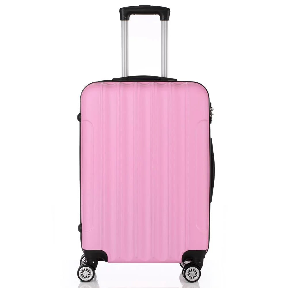 Stylish Zimtown 3-in-1 Luggage Multifunctional Large Capacity Traveling Storage Suitcase Pink