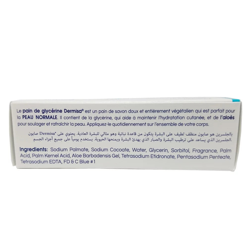 Dermisa Glycerin Bar Soap. Refreshing Fragrance. For Facial Care. 3 oz / 85 G. Pack of 4