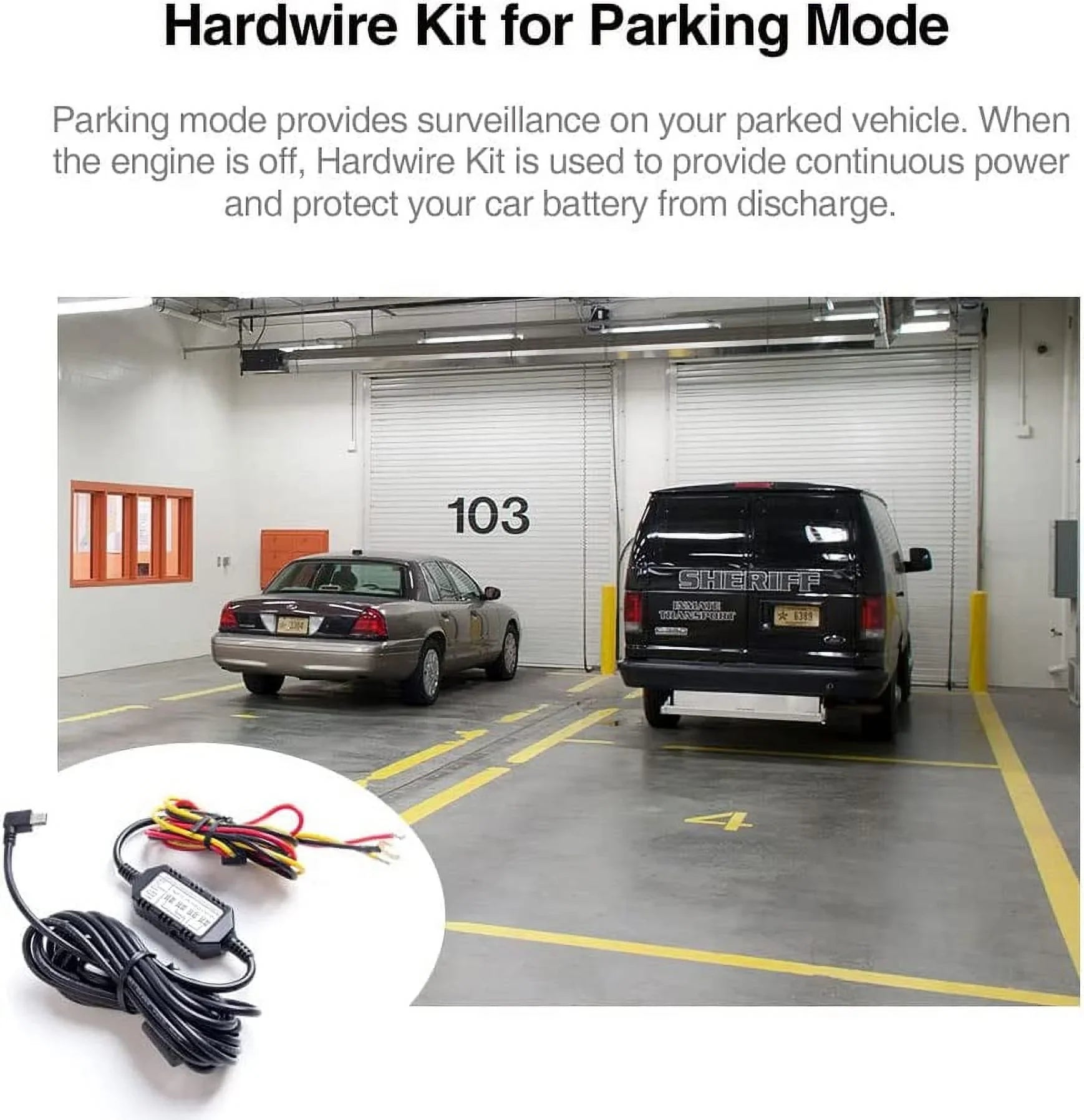 VIOFO HK4 Acc Hardwire Kit, USB-C Hard Wire Kit for T130, A119MINI Dash Cam, Low Voltage Protection for Parking Mode - Exclusive Design
