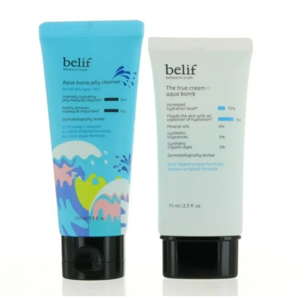 Stylish Belif Aqua Bomb Moisturizer and Jelly Cleanser Duo Pack