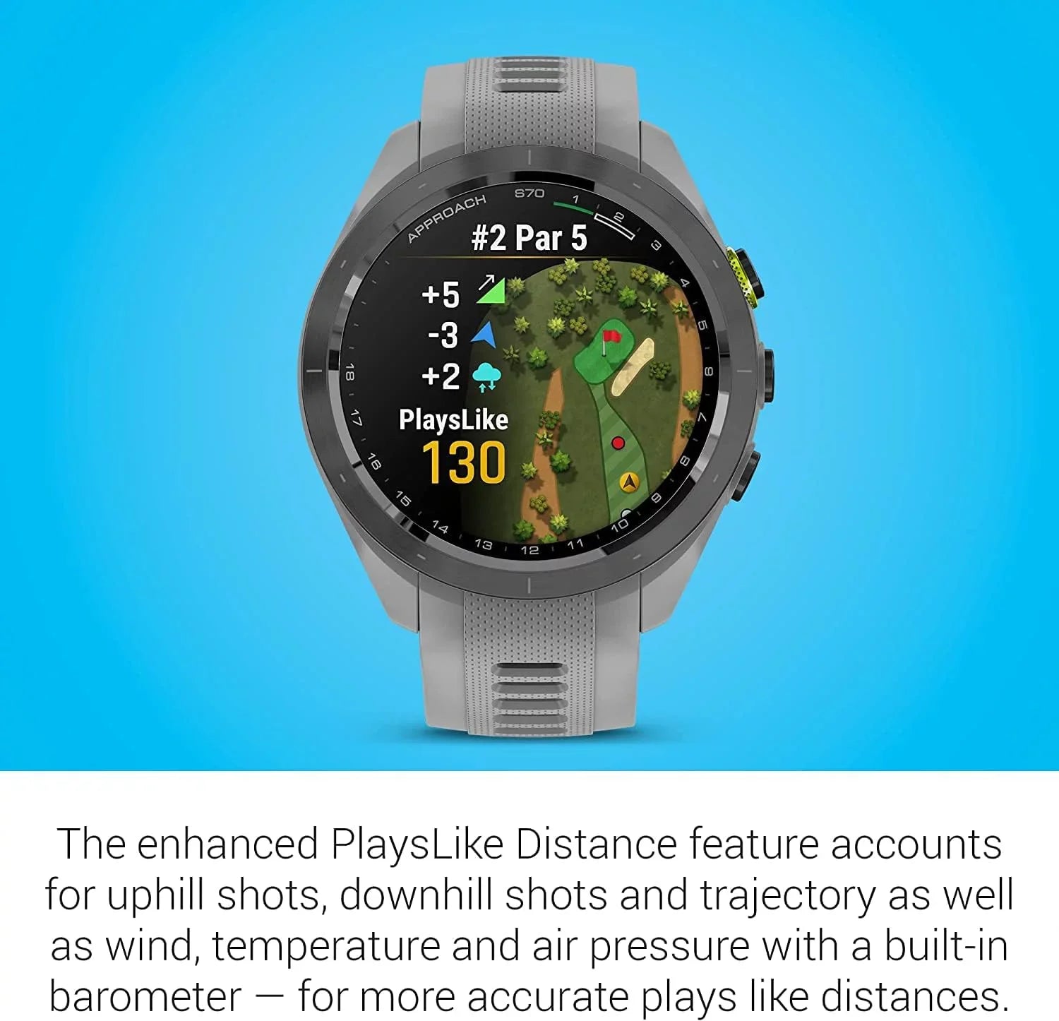 Stylish Garmin Approach S70, Black (47mm) with Accessories