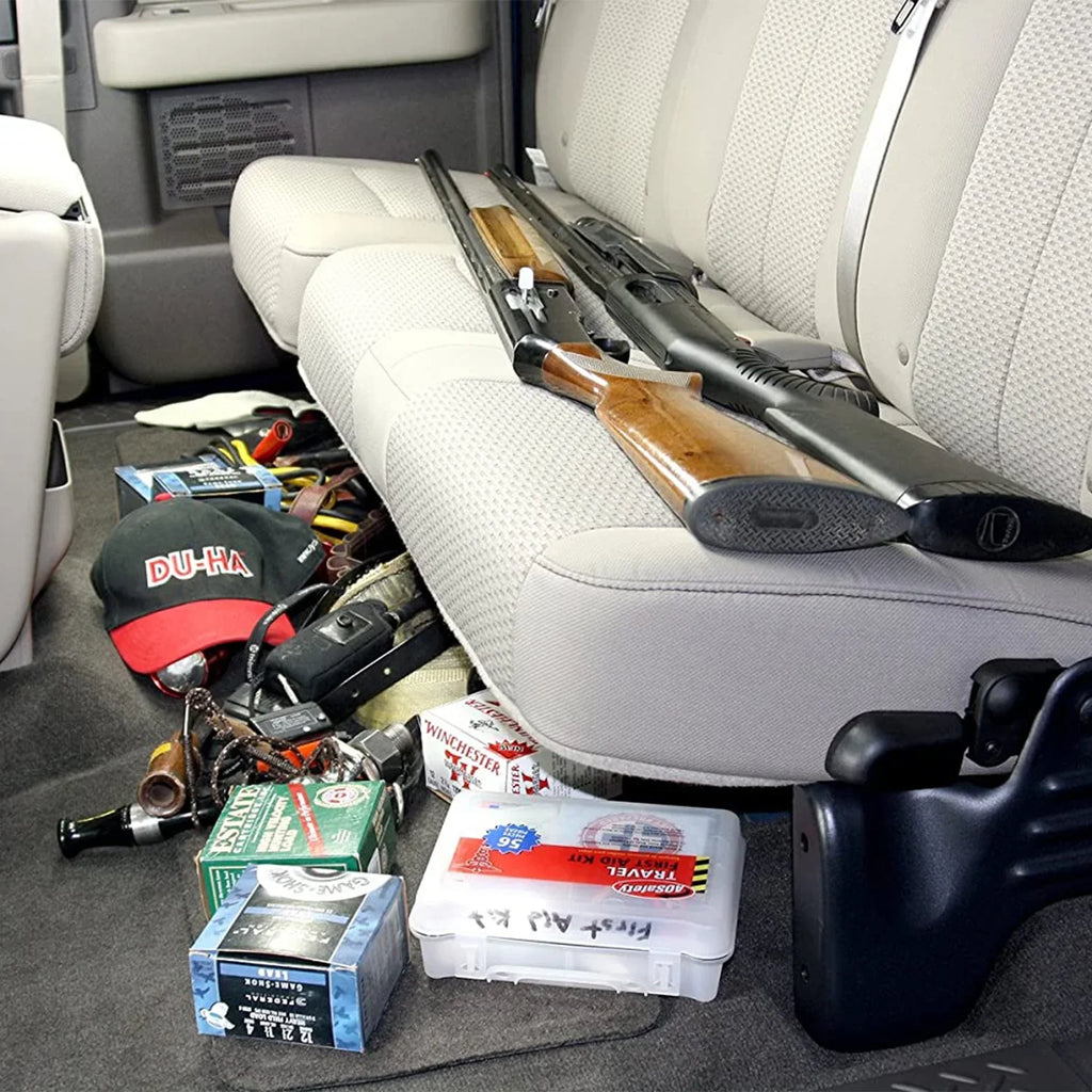 DU-HA 20096 DU-HA Underseat Storage; Incl. Gun Rack/Organizer; Vehicles w/o Factory Subwoofer; Gray; Fits select: 2013-2014 FORD F150 SUPER CAB, 2011-2012 FORD F150