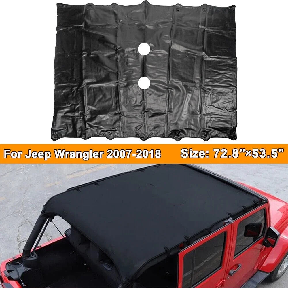 Premium Leather Sunshade Protector for Jeep Wrangler JK JKU 07-18 NEW - Ultimate Sun Protection