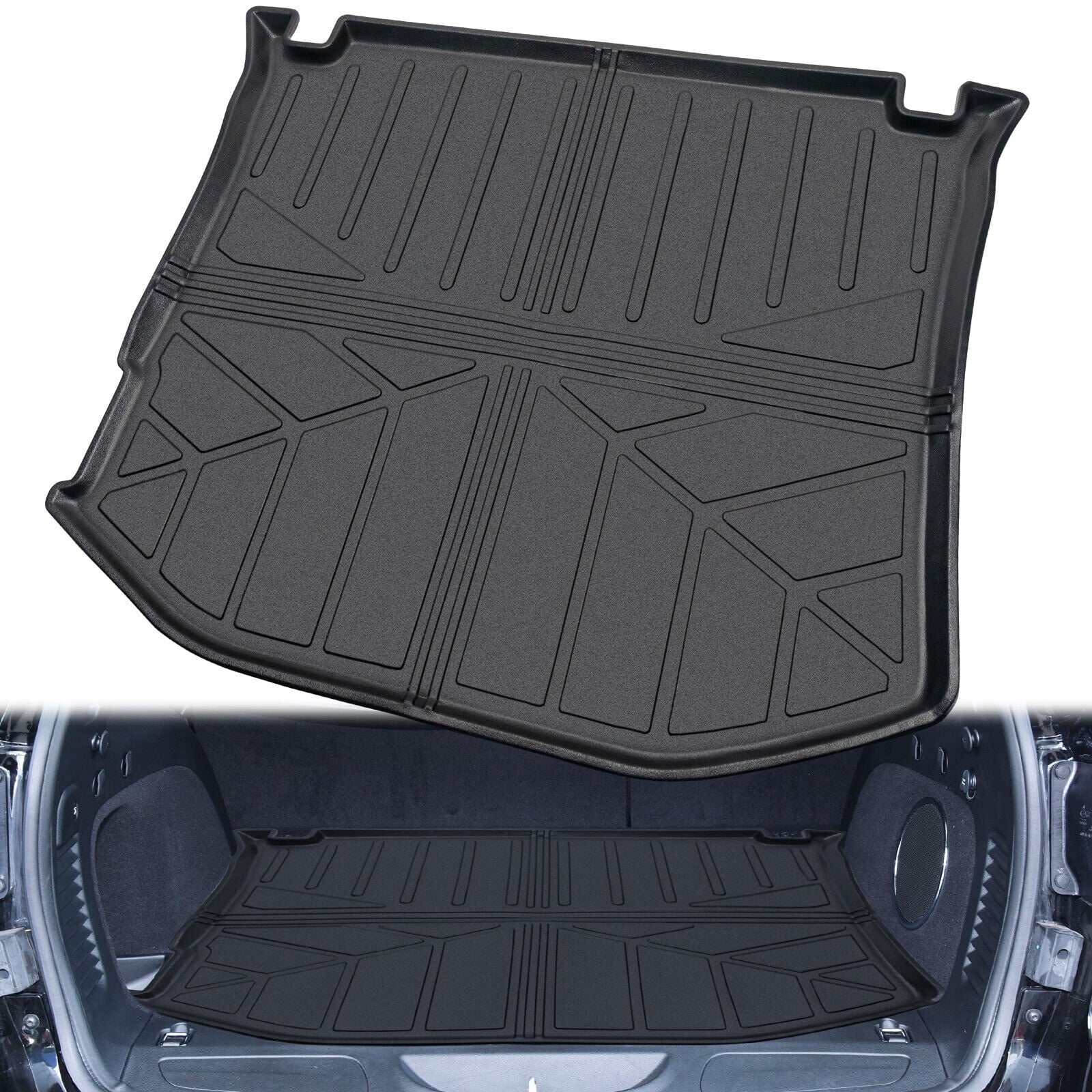 Stylish Trunk Mat Custom Fit Jeep Grand Cherokee 2011-2022 TPE Cargo Floor Carpet Rubber Car Rear Cargo Liner Protector All Weather Black