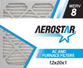 Aerostar 12x20x1 MERV 8, Air Filter, 12x20x1, Box of 4 - Exclusive Design