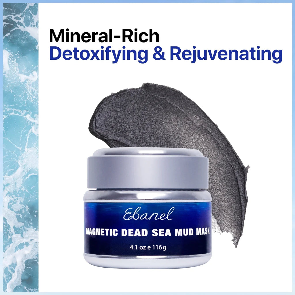 Stylish Ebanel Magnetic Dead Sea Mud Mask for Face, 4.1oz Deep Pore Cleansing Moisturizing Face Mask