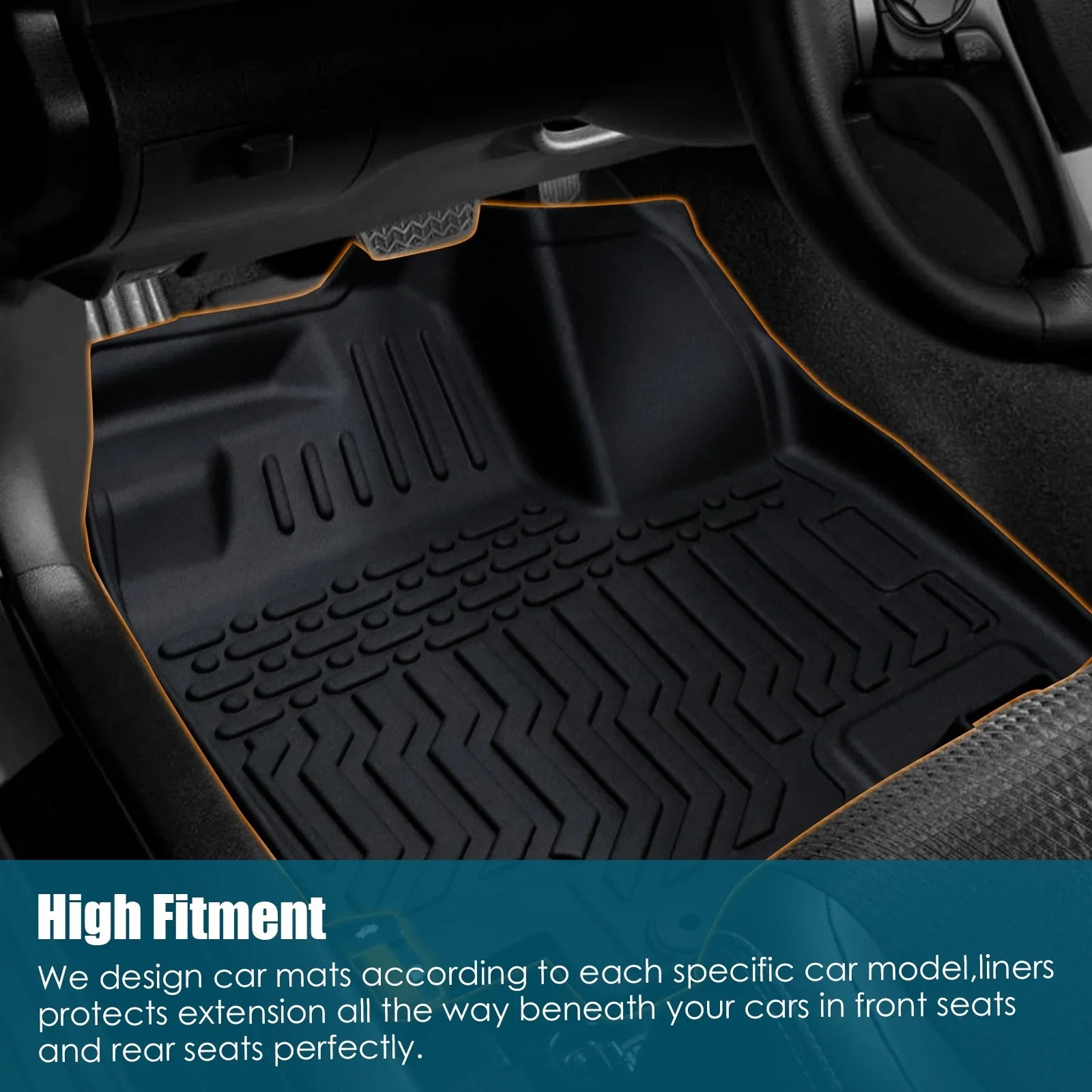 Stylish moobody Floor Mats,Bucket Center Telluride Bucket Console Floor 2020-2023 Kia Telluride Car Dazzduo Floor Telluride