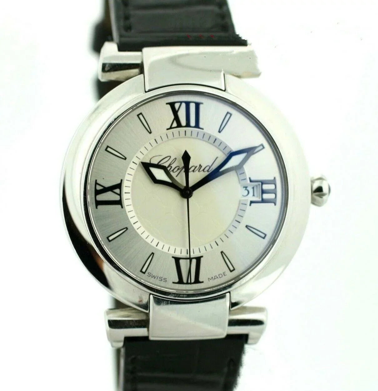 Chopard 8532 ImperialE 36mm Black Leather Steel Swiss Quartz Women's Watch W/B/P - Exclusive Design