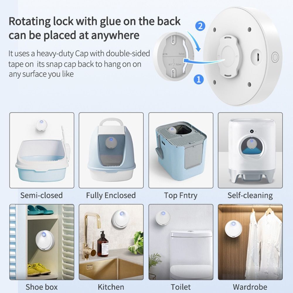 Pets Deodorization Rechargeable Deodorizer Air Cleaner Smart Cat Odor Purifier