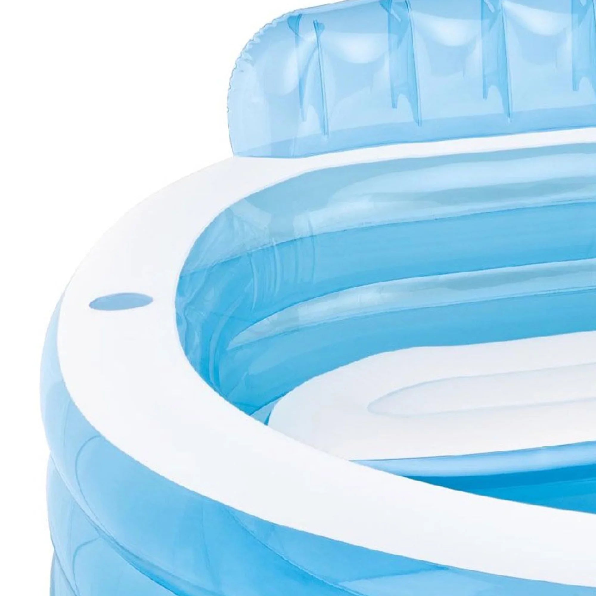 Stylish Intex 7.08'x 30" Family Lounge Pool w/ Built In Bench & 120V Electric Air Pump