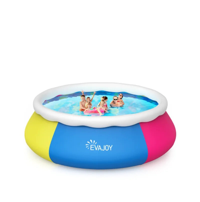 Stylish 15ft *35in Inflatable Swimming Pool Include Filter Pump, Ground Cloth and Cover