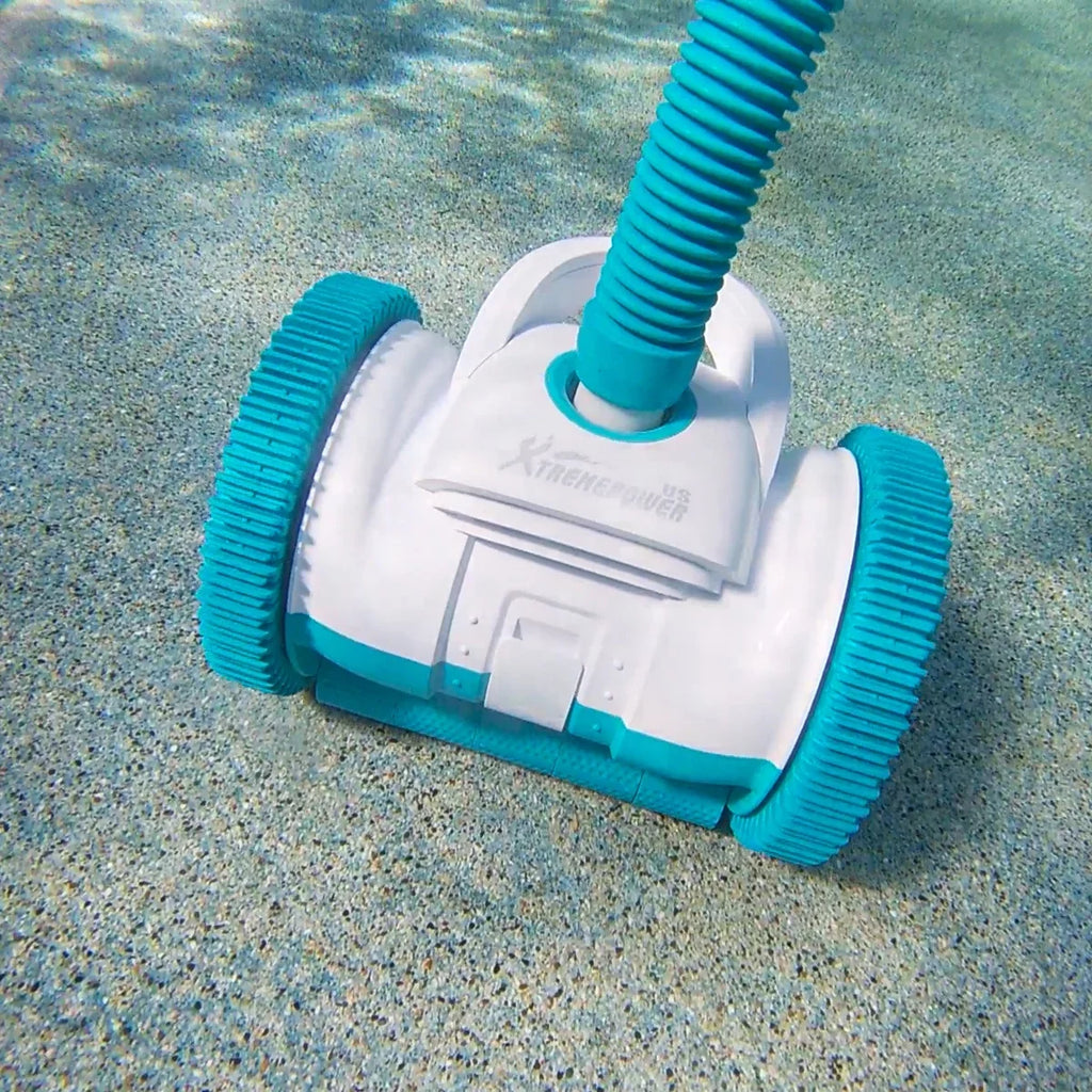Stylish XtremepowerUS Automatic Suction Side Swimming Pool Cleaners Wall Climbing Function for Inground Pool with Hose Set