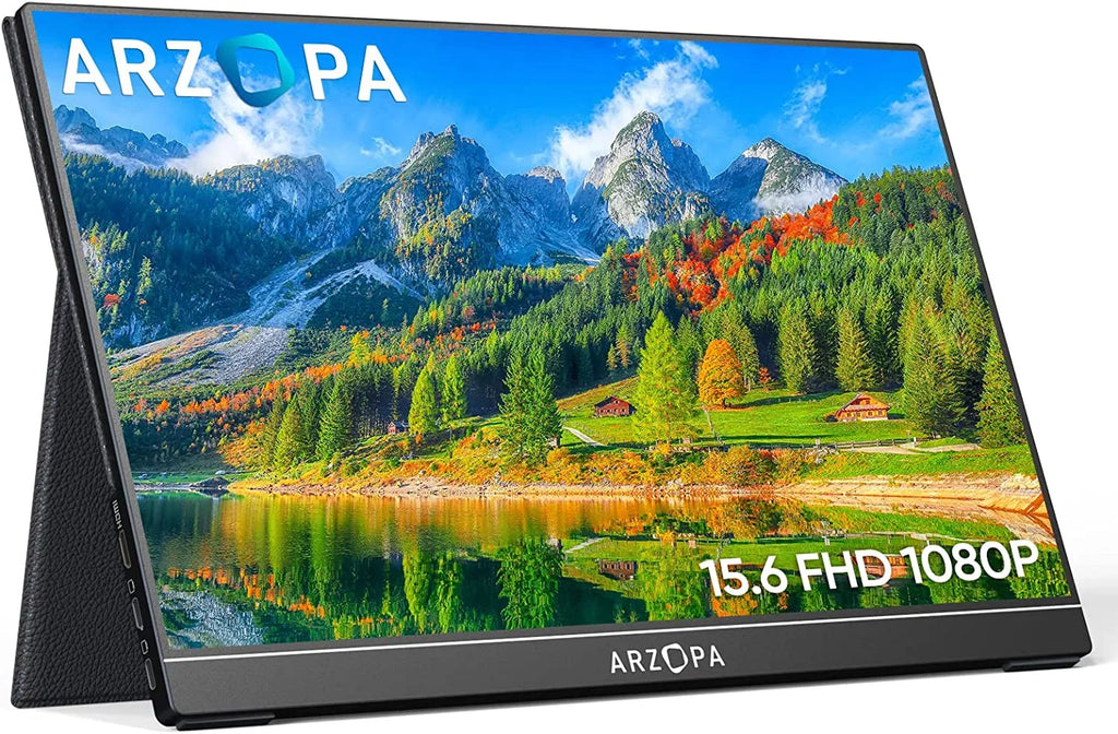 Arzopa Portable Monitor 15.6'' FHD 1080P Portable Laptop Monitor IPS Computer External Screen USB C HDMI Display - A1 GAMUT