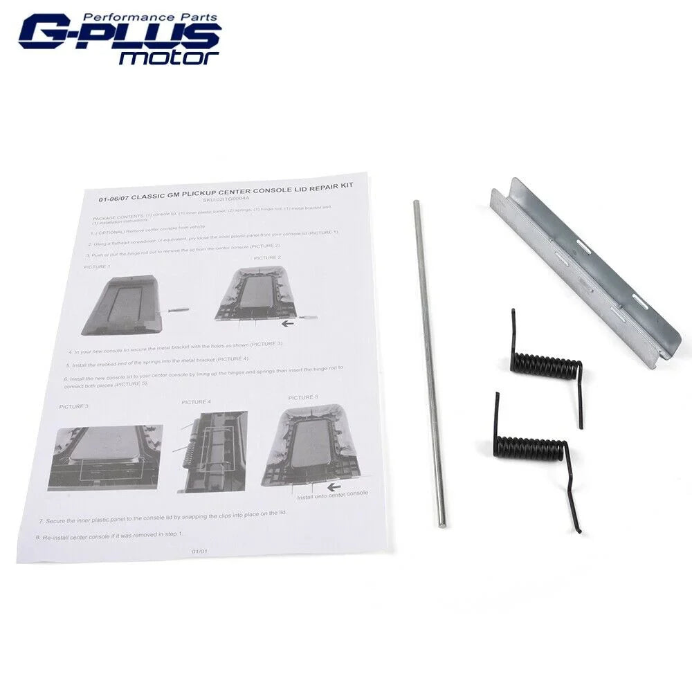 G-Plus Center Console Lid Fit for 1999-2007 Chevy Silverado Suburban Tahoe GMC Sierra Yukon Gray - Exclusive Design