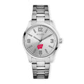 Wisconsin Badgers Bulova Men`s Corporate Classic Silver-Tone Bracelet Watch